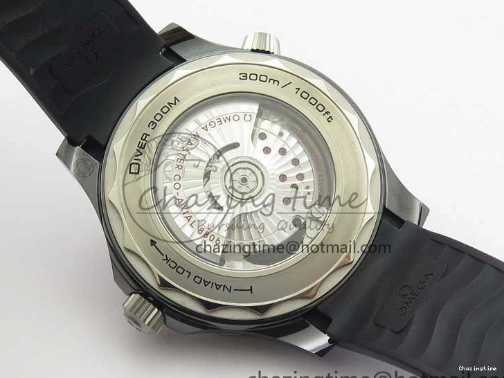 0121 Seamaster Diver 300M Real Ceramic Case VSF 1:1 Best Edition on Black Rubber Strap A8806 (Free Nato) SunProtective 7935